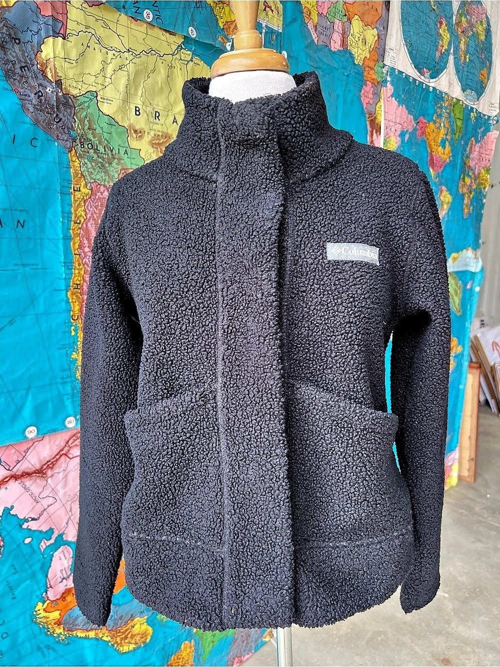 Columbia Women's Sherpa Fleece Jacket Black Medium
